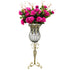 SOGA 85cm Clear Glass Tall Floor Vase with 12pcs Artificial Fake Flower Set Set