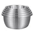 SOGA Stainless Steel Nesting Basin Colander Perforated Kitchen Sink Washing Bowl Metal Basket Strainer Set of 5 5