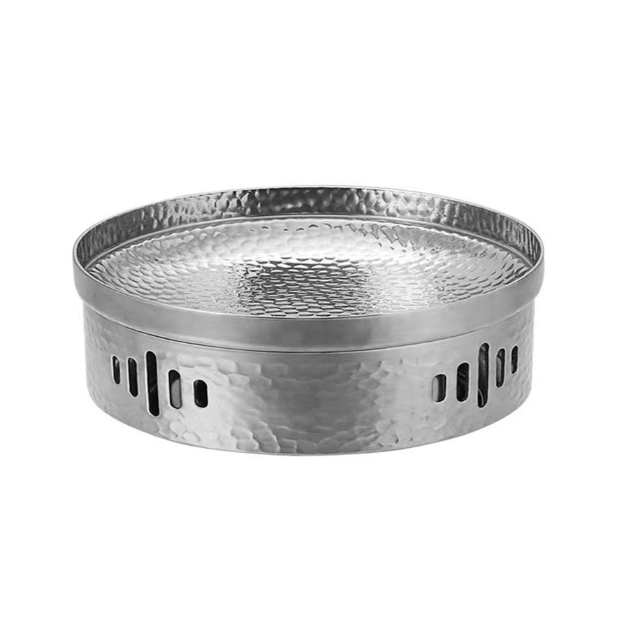 SOGA 26cm Dry Pot with Hammered Texture Natural Silver Color, a Kitchen Essential