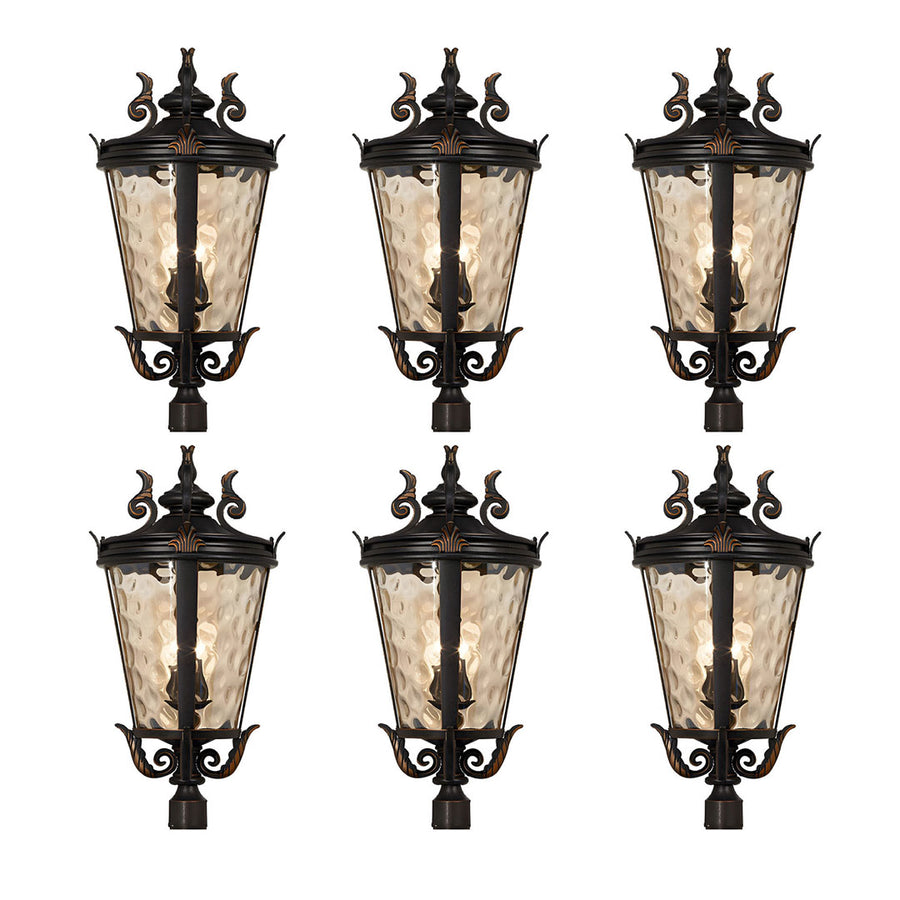 Vintage Lantern 6X 71.2cm Wall Lamp Modern Aluminum & Glass Wall Light Classic Outdoor Sconce Decorative Exterior Lighting
