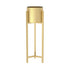SOGA 75cm Gold Metal Plant Stand with Flower Pot Holder Corner Shelving Rack Indoor Display