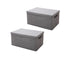 SOGA 2X Large Grey Non-Woven Diamond Quilt Grid Fabric Storage / Organizer Box