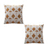 SOGA 2X 50cm Throw Pillow Brown Circular Chain Jacquard Decorative Square for Home Decor