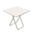 SOGA 80cm White Square Table with White Legs Modern Minimalist Design for Home Decor