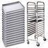 SOGA Gastronorm Trolley 16 Tier Stainless Steel with Aluminum Baking Pan Cooking Tray for Bakers