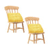 SOGA 2X Yellow Square Cushion Soft Leaning Plush Backrest Throw Seat Pillow Home Office Decor