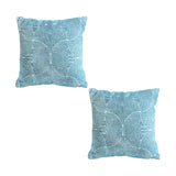 SOGA 2X 50cm Blue Throw Pillow Geometric Indoor and Outdoor Corded for Home Decor