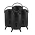 SOGA 4X 14L Stainless Steel Insulated Milk Tea Barrel Hot and Cold Beverage Dispenser Container with Faucet Black