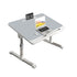 SOGA 60X40cm Grey Small Laptop Bed Portable Foldable Study Table Adjustable Adjustable