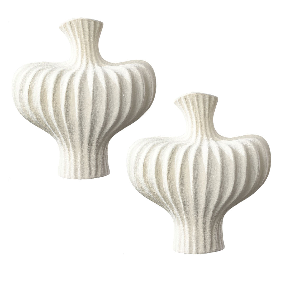 SOGA 2X 28X30cm Large Ornament Vases Countertop Decoration Accessories Porch Crafts Home Decor Decor