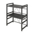 SOGA 3 Tier Steel Black Retractable Kitchen Microwave Oven Stand Multi-Functional Shelves Storage Organizer