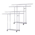 SOGA 2X 200cm Stainless Steel Floor-Standing Clothes Rack - Durable and Space-Saving Laundry Organizer