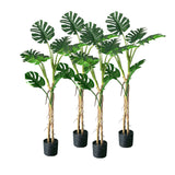 SOGA 4X 160cmTropical Monstera Palm Artificial Plant Tree, Real Touch Technology, with UV Protection