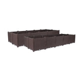 SOGA 2X 200cm Raised Planter Box Vegetable Herb Flower Outdoor Plastic Plants Garden Bed Deepen