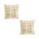 SOGA 2X 50cm Throw Pillow Light  Camel Color with Rabbit  Square Cushion for Living Room