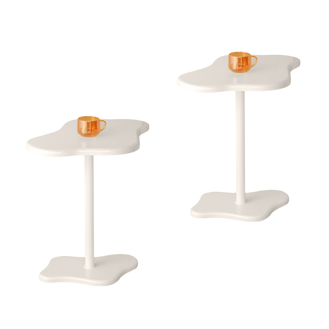 SOGA 2X 42x28cm White Minimalist Cloud Shaped Table Durable Stylish Accent for Home D?cor