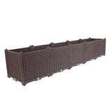 SOGA 200cm Raised Planter Box Vegetable Herb Flower Outdoor Plastic Plants Garden Bed Deepen Deepen
