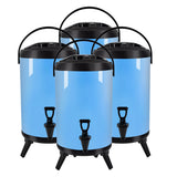 SOGA 4X 18L Stainless Steel Insulated Milk Tea Barrel Hot and Cold Beverage Dispenser Container with Faucet Blue