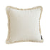 SOGA 45cm Creamy White Home Aesthetic Chenille Texture Tassel Square Throw pillow