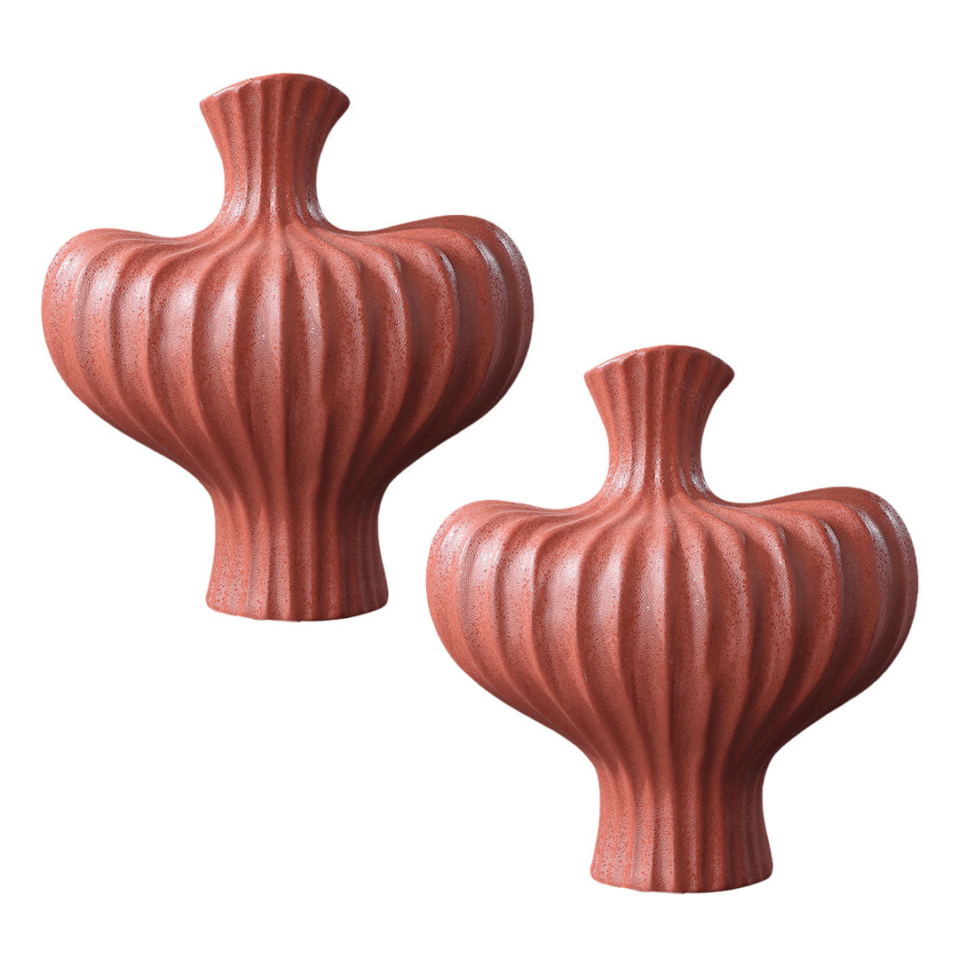 SOGA 2X 28X30cm Large Ornament Vases Countertop Decoration Accessories Porch Crafts Home Decor
