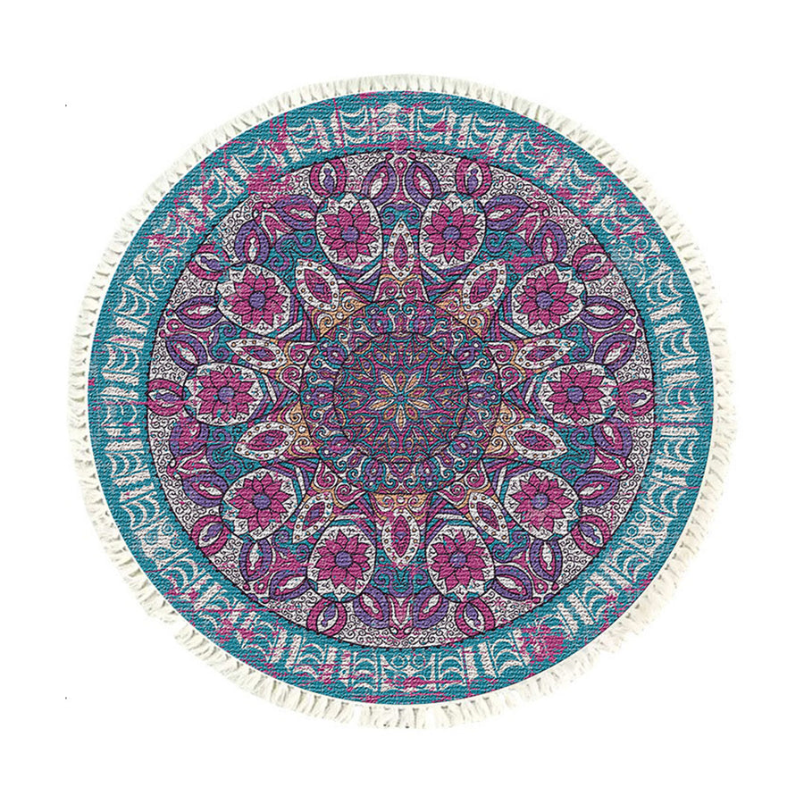SOGA 120cm Mandala Area Rug for Living Room Lounge, Bedroom, Anti-slip Doormat, Home Decor