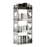 SOGA 38x24cm Clear 3 Tier Bookshelf & Cosmetic Storage Organizer Trolley Rack