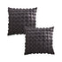 SOGA 2X 50cm Black Medieval-style Puff Rivet Square Product Throw Pillow