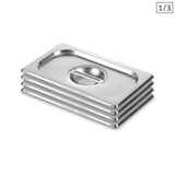 SOGA 4X Gastronorm GN Pan Lid Full Size 1/3 Stainless Steel Tray Top Cover