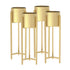 SOGA 4X 75cm Gold Metal Plant Stand with Flower Pot Holder Corner Shelving Rack Indoor Display