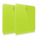 SOGA 2X 180kg Digital Fitness Weight Bathroom Gym Body Glass LCD Electronic Scales Green