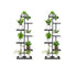 SOGA 2X 7 Tier 8 Pots Black Metal Plant Stand Flowerpot Display Shelf Rack Indoor Home Office Decor