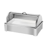 SOGA 59x38.5cm Silver Color Ceramic Serving Bowl Chafing Dish for Kitchen Essential Essential Essential Essential