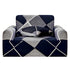 SOGA 1-Seater Checkered Sofa Cover Couch Protector High Stretch Lounge Slipcover Home Decor
