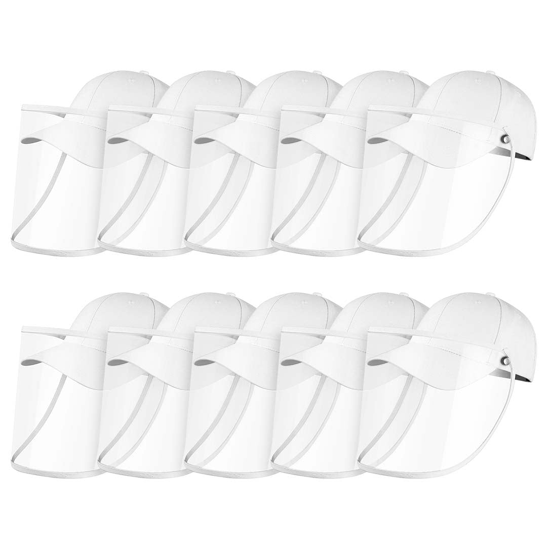 10X Outdoor Protection Hat Anti-Fog Pollution Dust Protective Cap Full Face HD Shield Cover Adult White