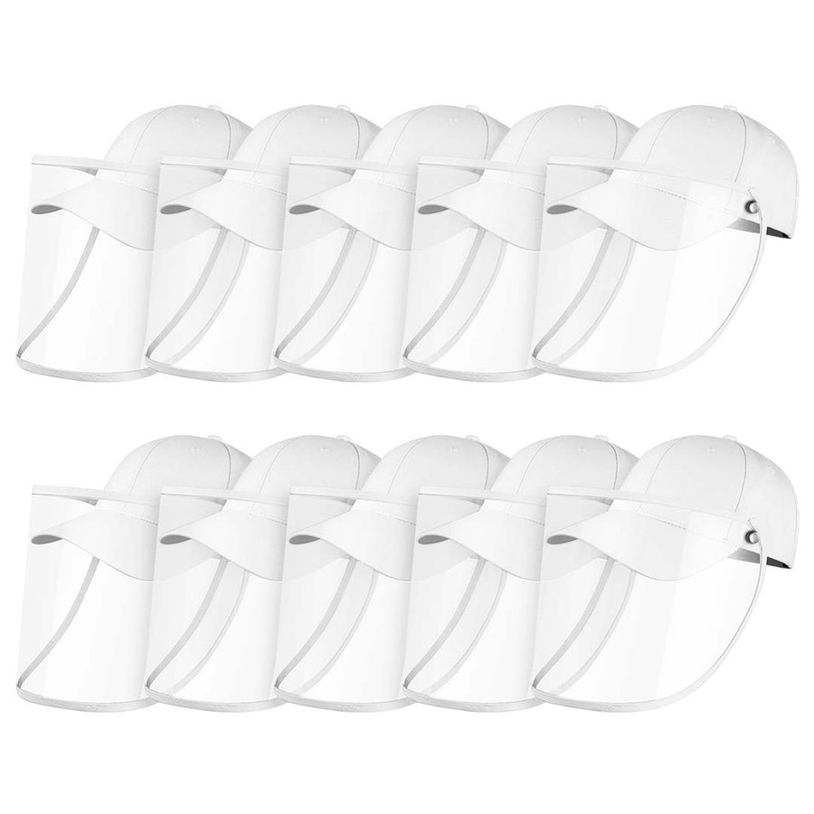 10X Outdoor Protection Hat Anti-Fog Pollution Dust Protective Cap Full Face HD Shield Cover Adult White