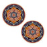 SOGA 2X 90cm Round Mandala Ethnic Style Round Carpet, Anti-slip Doormat, Home Decor