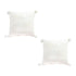 SOGA 2X 45cm Throw Pillow White Soft Plush Cushion Christmas Snowflake Ball Square For festive Holiday