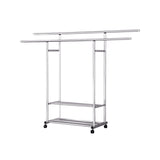 SOGA 200cm Stainless Steel Floor-Standing Clothes Rack - Durable and Space-Saving Laundry Organizer Organizer Organizer