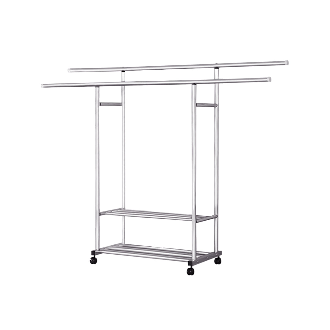 SOGA 200cm Stainless Steel Floor-Standing Clothes Rack - Durable and Space-Saving Laundry Organizer Organizer Organizer