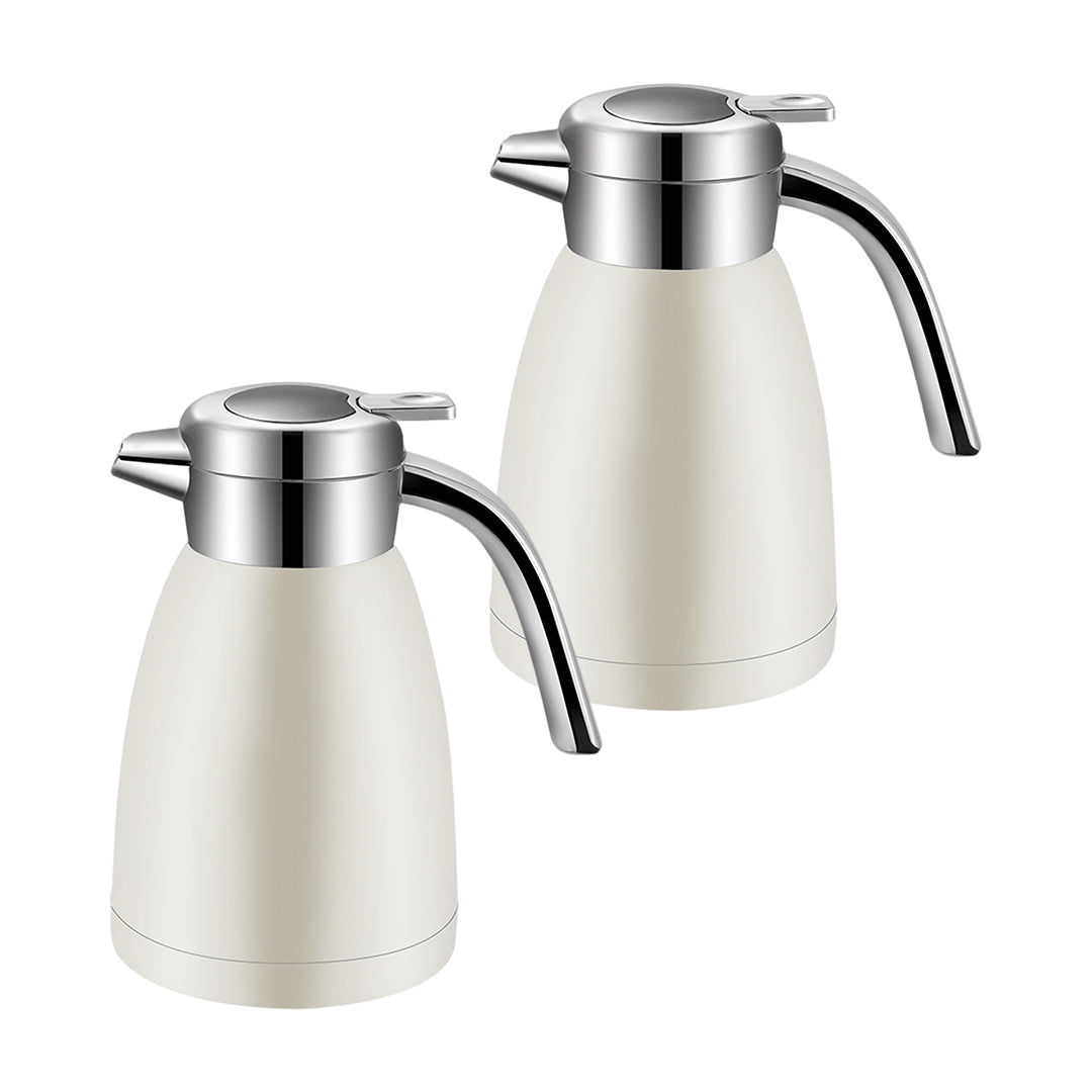SOGA 2X 1.2L Stainless Steel Insulated Vacuum Flask Water Bottle White White