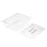 SOGA 150mm Clear Gastronorm GN Pan 1/2 Food Tray Storage with Lid