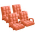 SOGA 4X Foldable Lounge Cushion Adjustable Floor Lazy Recliner Chair with Armrest Orange