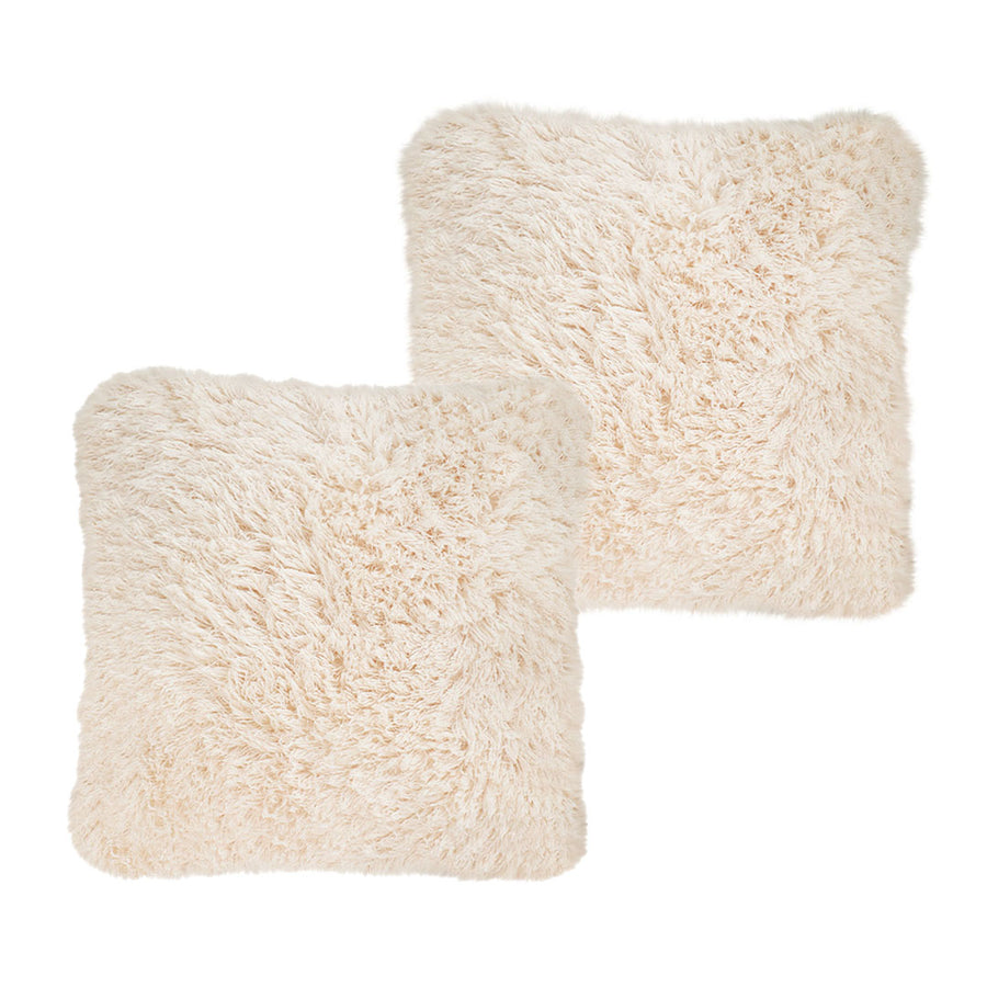 SOGA 2X 50CM Beige Pillow Plush Sofa Cushion, Soft Fabric, Modern Couch Velvet, Decorative Throw Pillow