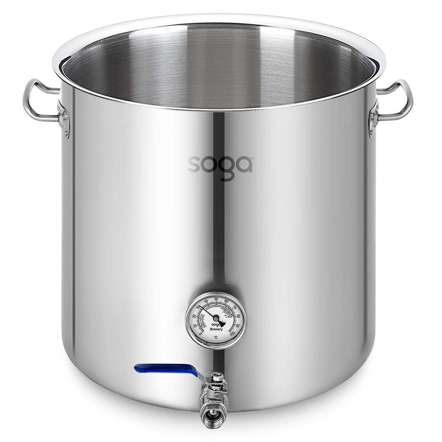 SOGA Stainless Steel 71L No Lid Brewery Pot With Beer Valve 45*45cm