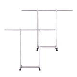 SOGA 2X 180cm Stainless Steel Floor-Standing Clothes Rack - Durable and Space-Saving Laundry Organizer Organizer