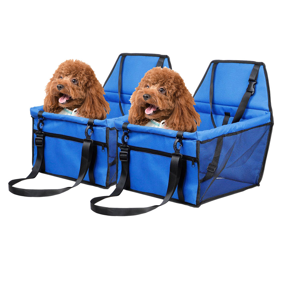 SOGA 2X Waterproof Pet Booster Car Seat Breathable Mesh Safety Travel Portable Dog Carrier Bag Bag