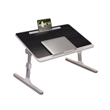 SOGA 60X40cm Black Small Laptop Bed Portable Foldable Study Table Adjustable