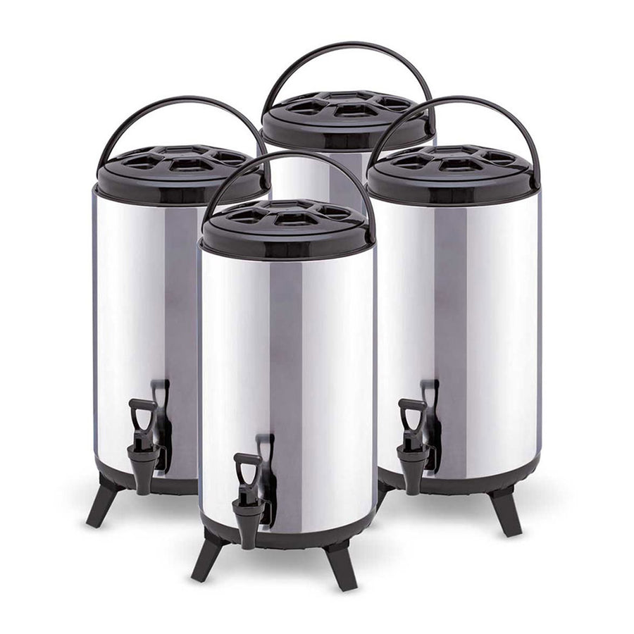 SOGA 4X 12L Portable Insulated Cold/Heat Coffee Tea Beer Barrel Brew Pot With Dispenser