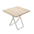 SOGA 80cm Light Square Table with White Legs Modern Design for Home Decor
