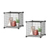 SOGA 2X Black Portable Single Cube Storage Organiser Foldable DIY Modular Grid Space Saving Shelf